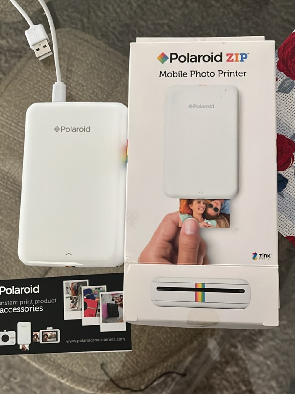 Polaroid ZIP Portable Mobile Photo Printer - White